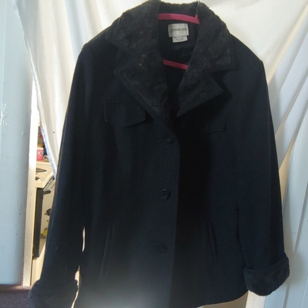 St.Johns Bay Grey wool coat